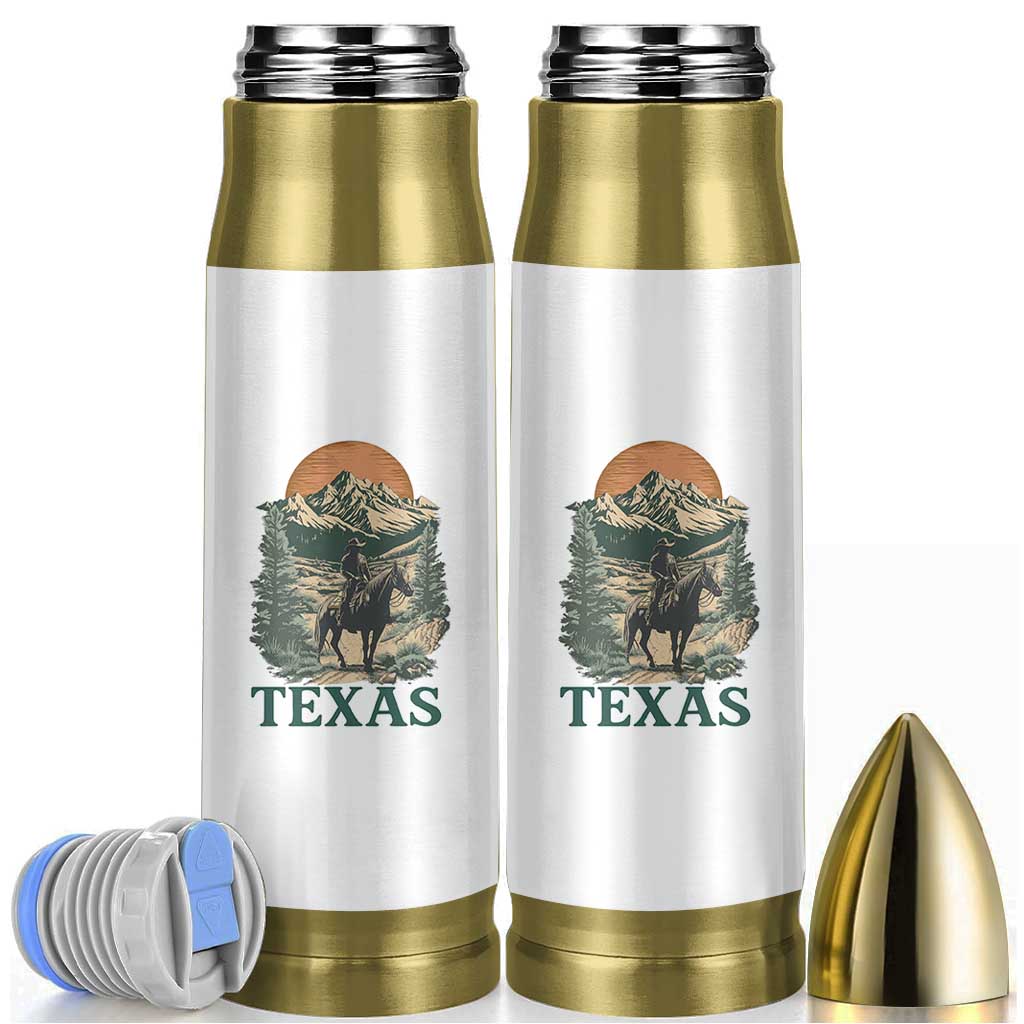 Texas Western Cowboy Life Bullet Tumbler Vintage Horse Riding Graphic