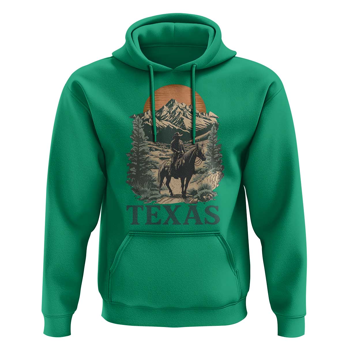 Texas Western Cowboy Life Hoodie Vintage Horse Riding Graphic