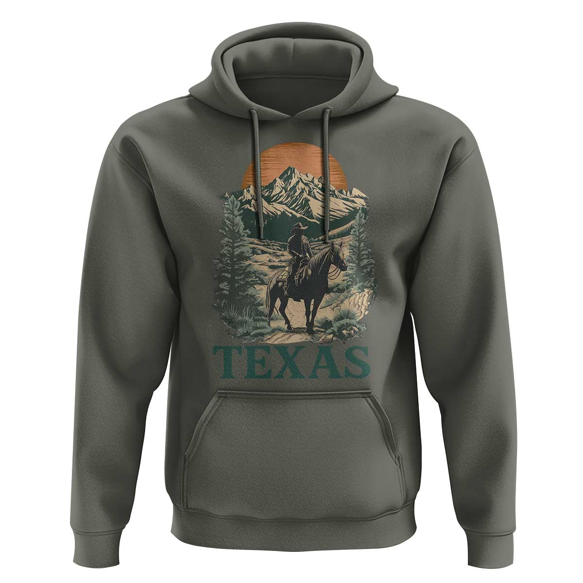 Texas Western Cowboy Life Hoodie Vintage Horse Riding Graphic