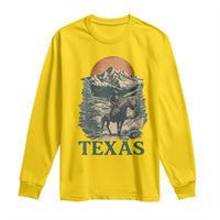 Texas Western Cowboy Life Long Sleeve Shirt Vintage Horse Riding Graphic