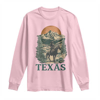Texas Western Cowboy Life Long Sleeve Shirt Vintage Horse Riding Graphic