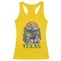 Texas Western Cowboy Life Racerback Tank Top Vintage Horse Riding Graphic