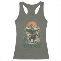 Texas Western Cowboy Life Racerback Tank Top Vintage Horse Riding Graphic
