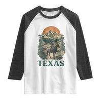 Texas Western Cowboy Life Raglan Shirt Vintage Horse Riding Graphic