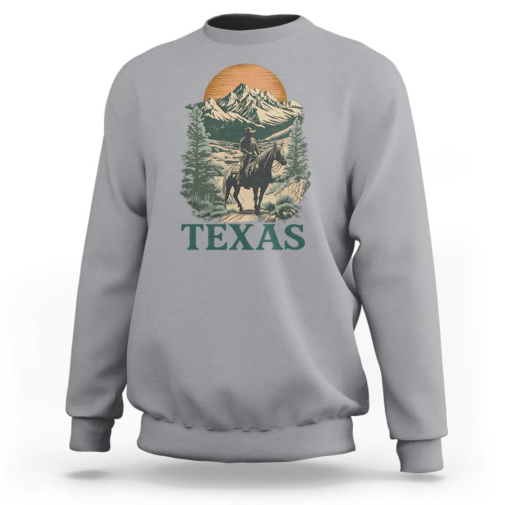 Texas Western Cowboy Life Sweatshirt Vintage Horse Riding Graphic