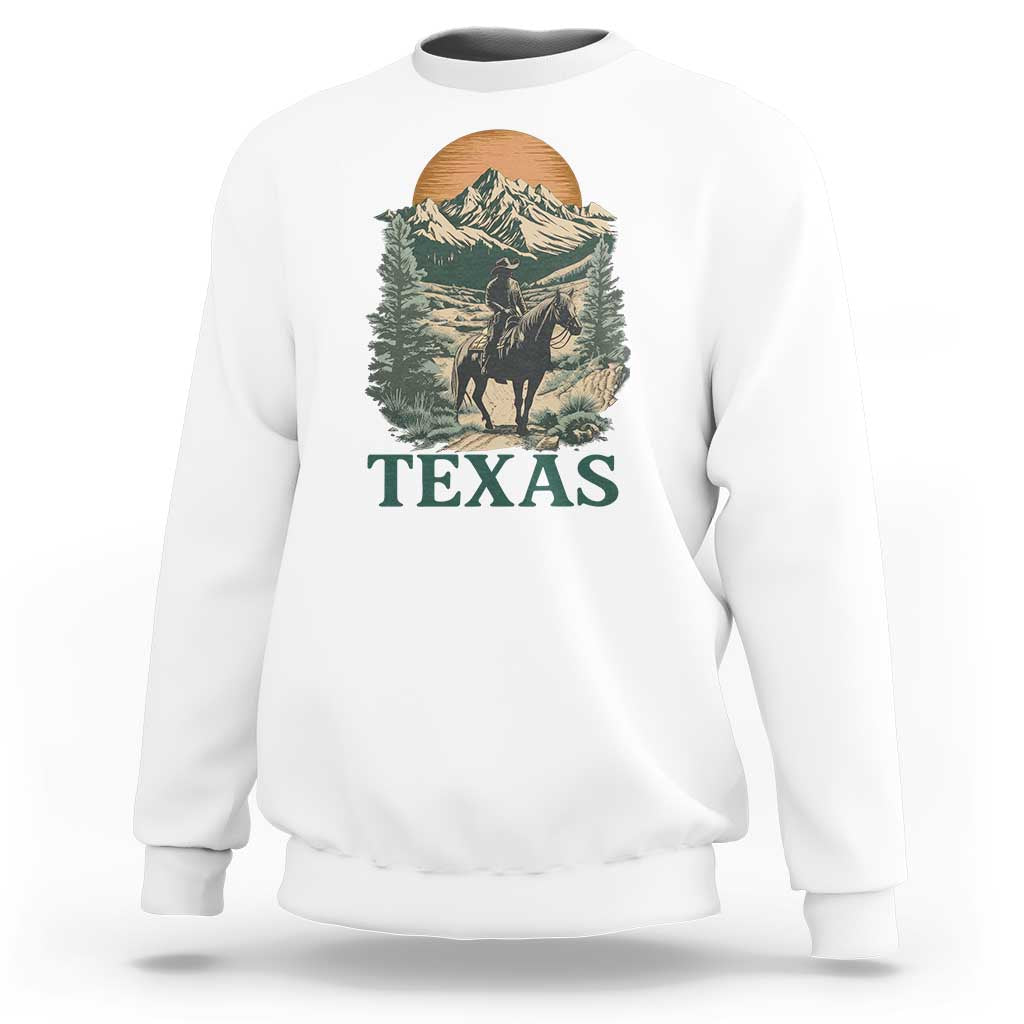 Texas Western Cowboy Life Sweatshirt Vintage Horse Riding Graphic