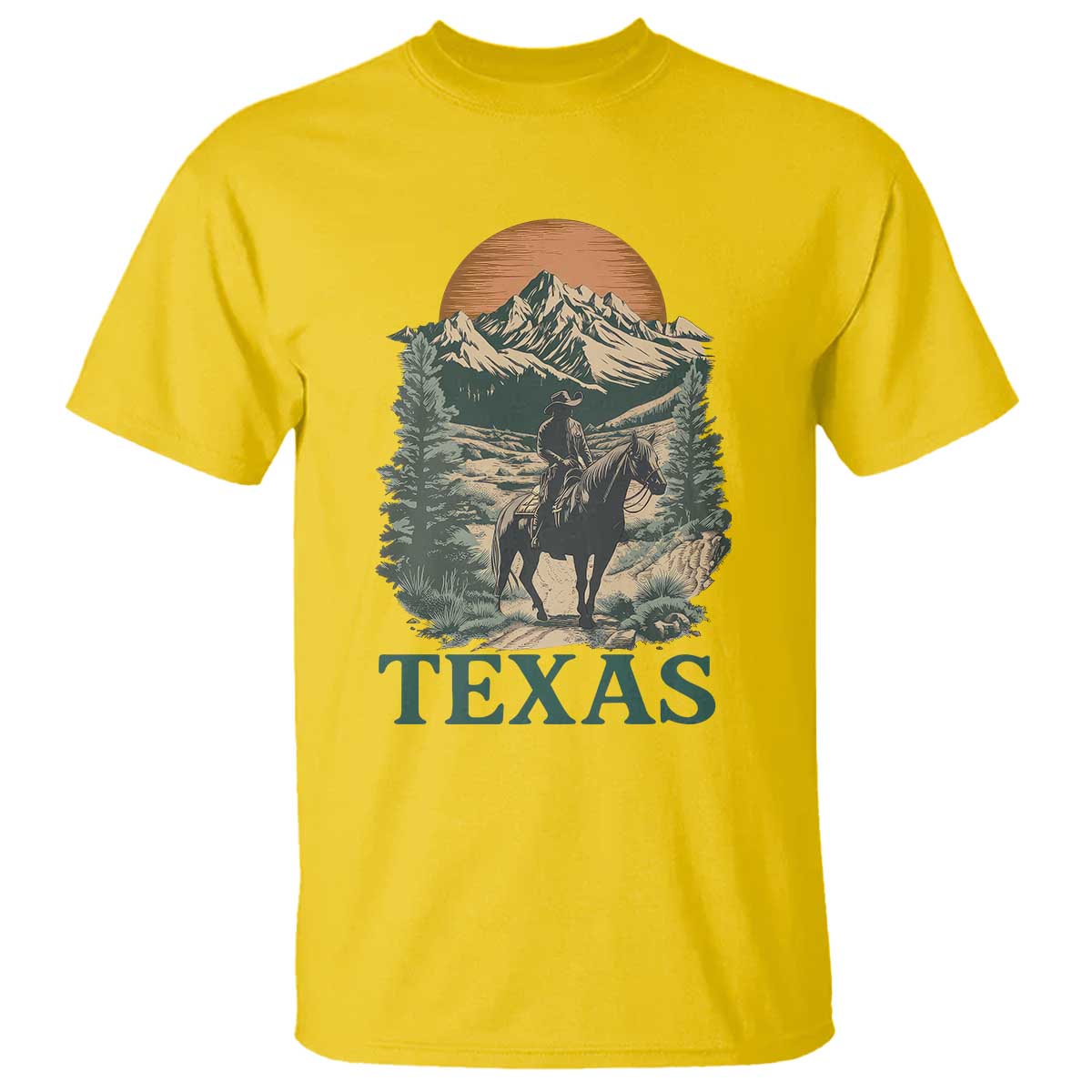 Texas Western Cowboy Life T Shirt Vintage Horse Riding Graphic