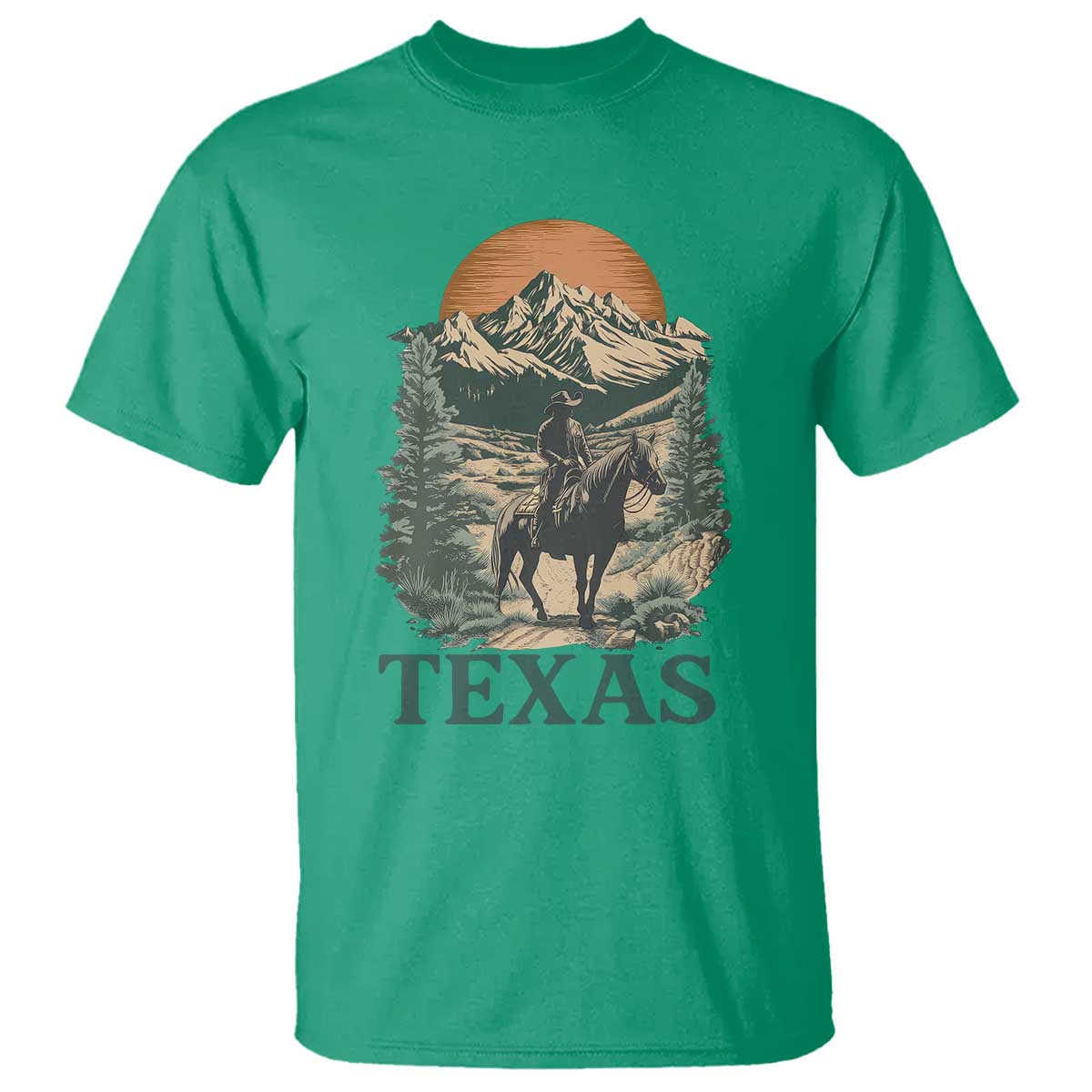 Texas Western Cowboy Life T Shirt Vintage Horse Riding Graphic
