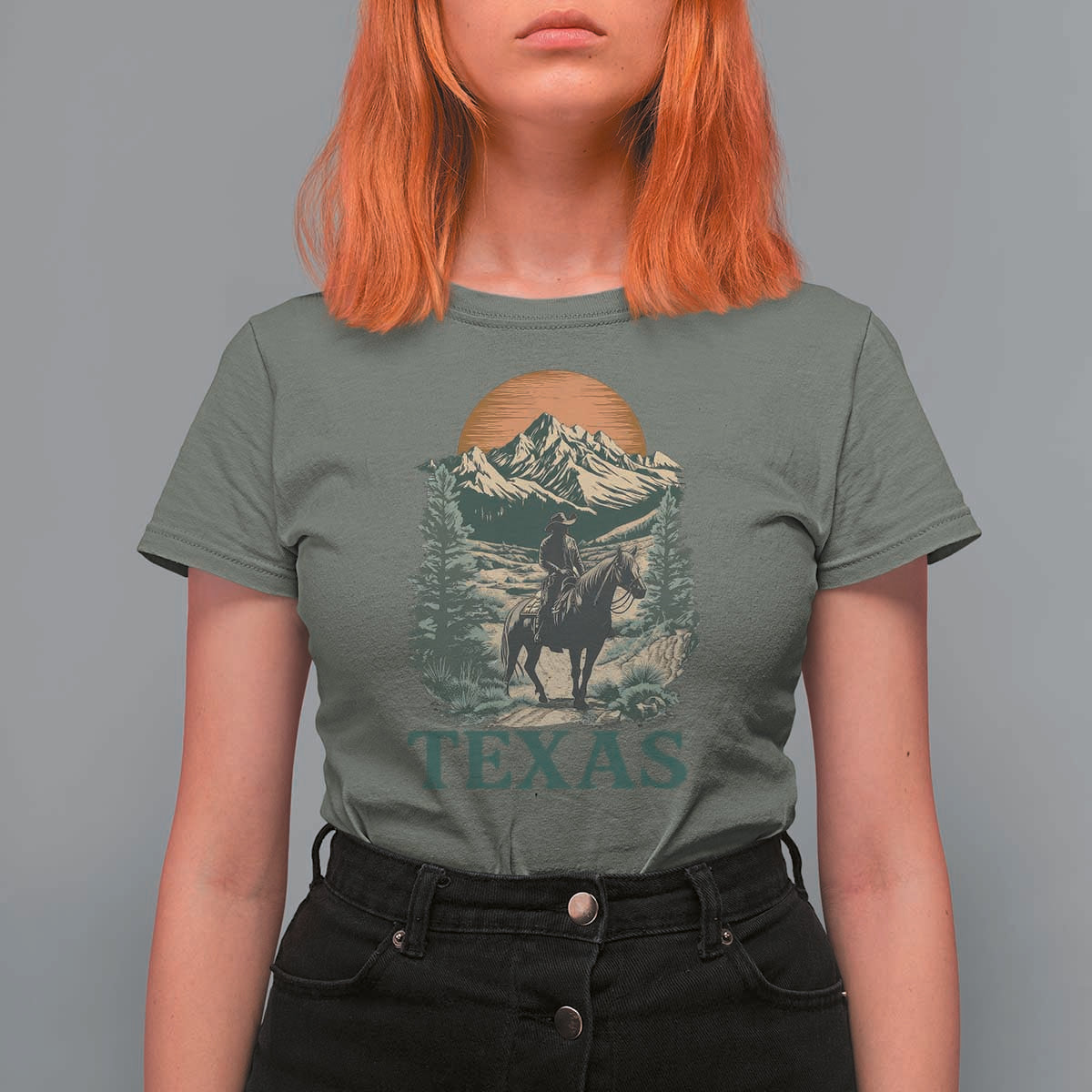 Texas Western Cowboy Life T Shirt For Women Vintage Horse Riding Graphic