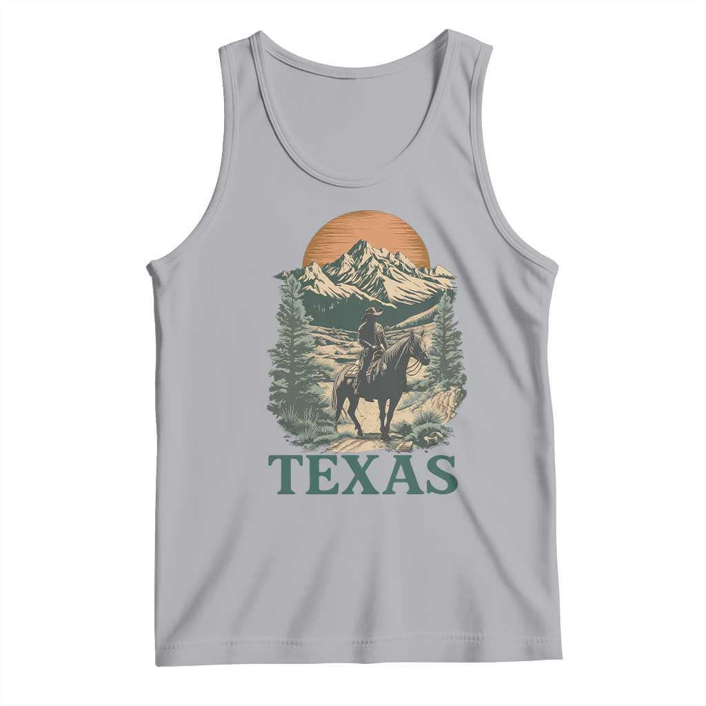 Texas Western Cowboy Life Tank Top Vintage Horse Riding Graphic