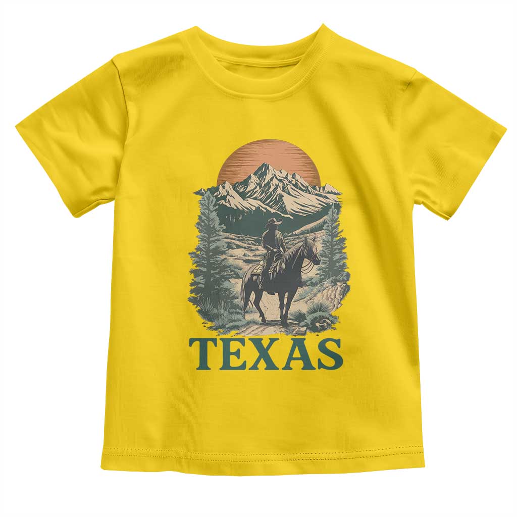 Texas Western Cowboy Life Toddler T Shirt Vintage Horse Riding Graphic