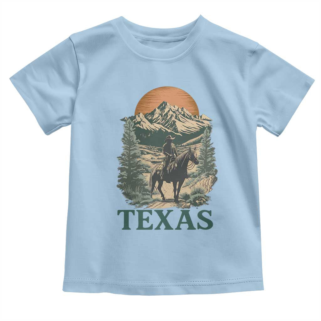Texas Western Cowboy Life Toddler T Shirt Vintage Horse Riding Graphic