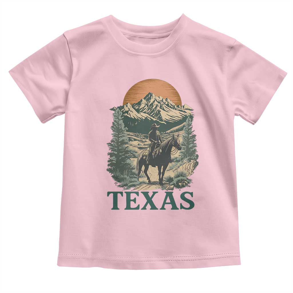 Texas Western Cowboy Life Toddler T Shirt Vintage Horse Riding Graphic