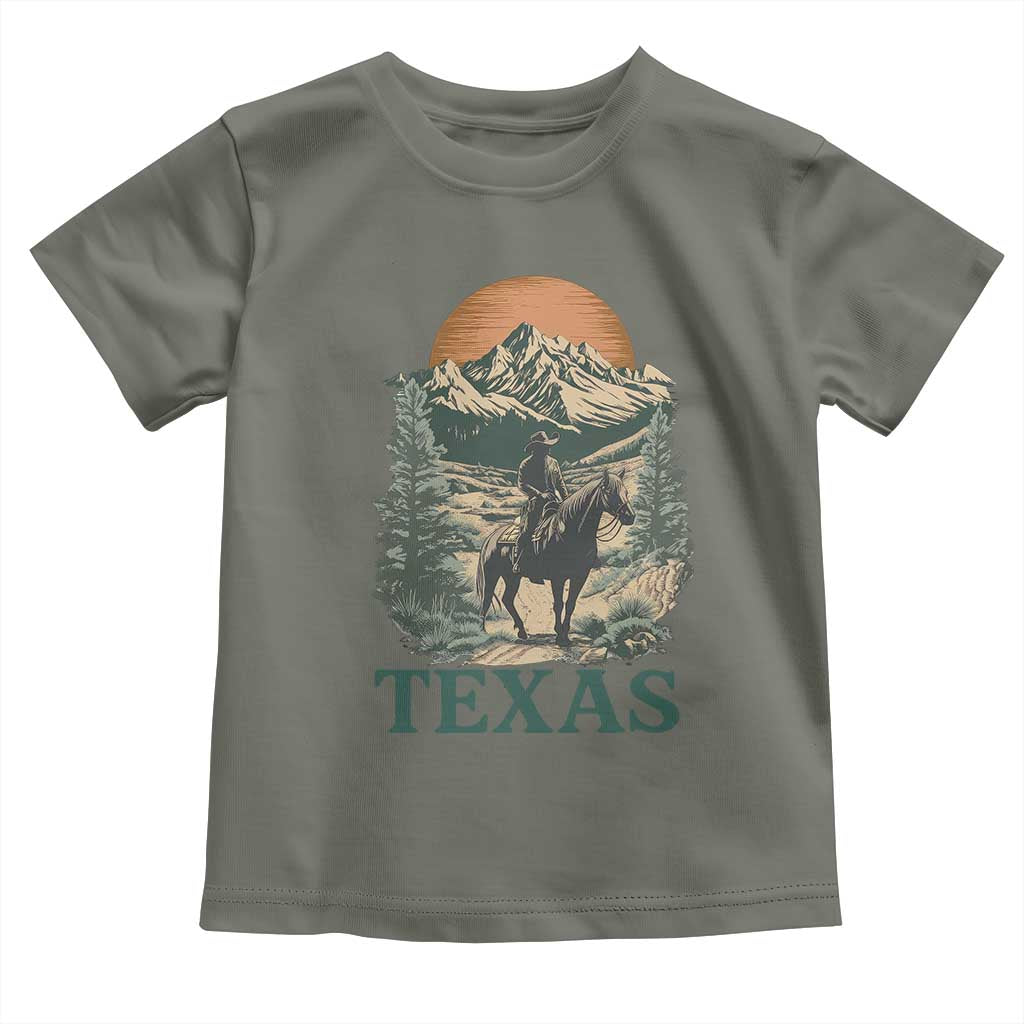 Texas Western Cowboy Life Toddler T Shirt Vintage Horse Riding Graphic