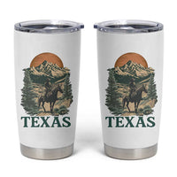 Texas Western Cowboy Life Tumbler Cup Vintage Horse Riding Graphic