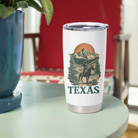 Texas Western Cowboy Life Tumbler Cup Vintage Horse Riding Graphic