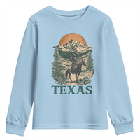 Texas Western Cowboy Life Youth Sweatshirt Vintage Horse Riding Graphic