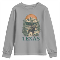 Texas Western Cowboy Life Youth Sweatshirt Vintage Horse Riding Graphic