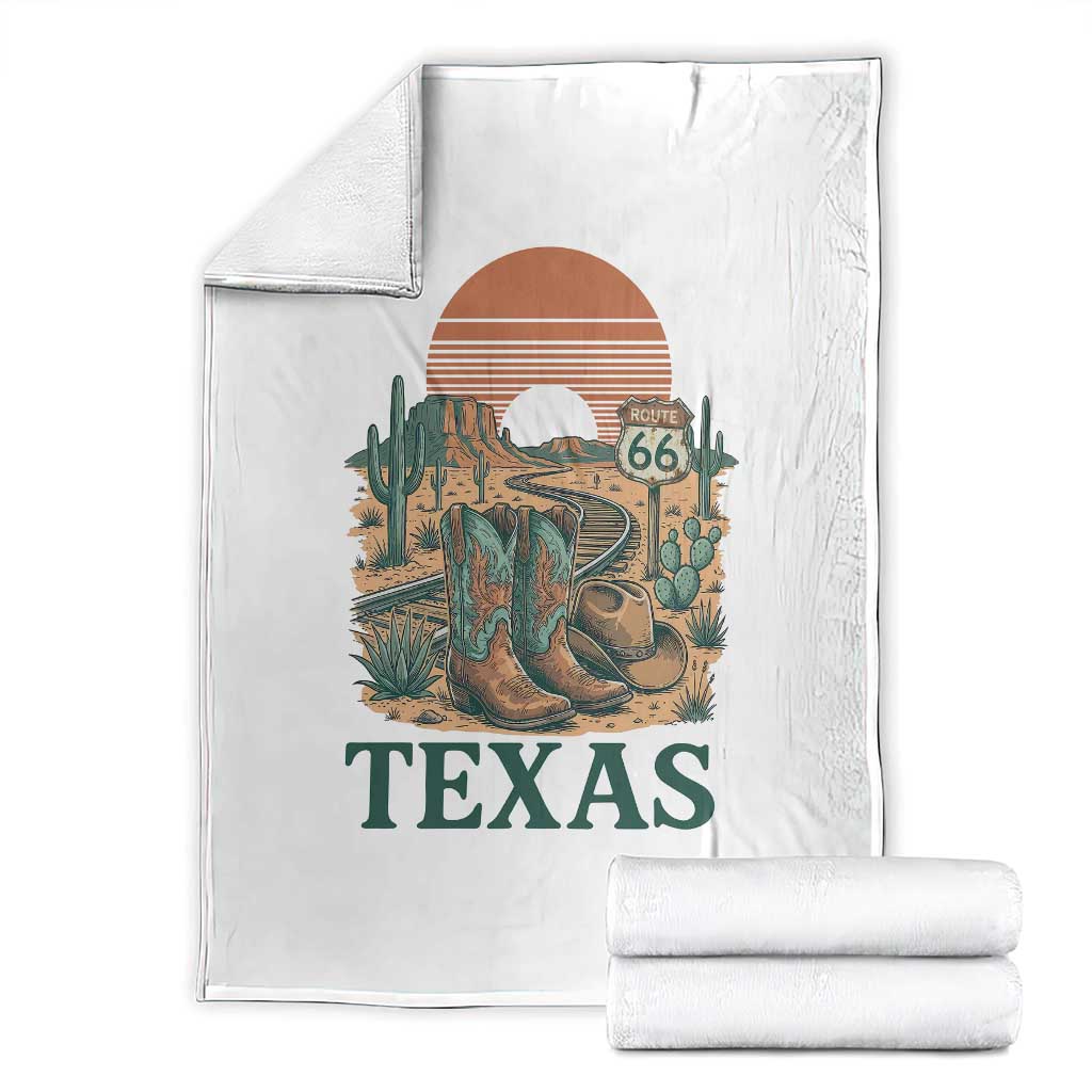 Vintage Route Highway 66 Texas Throw Blanket Amarillo Road Trip Adventure