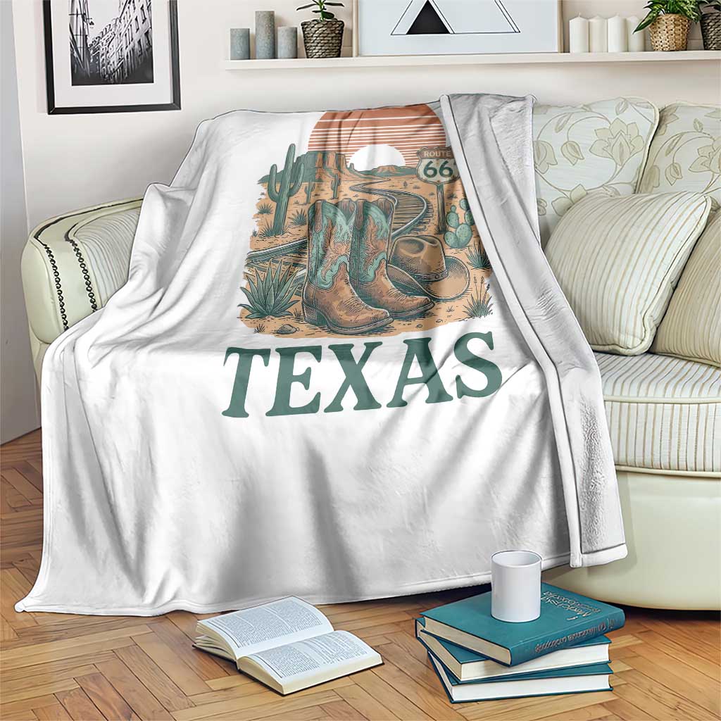 Vintage Route Highway 66 Texas Throw Blanket Amarillo Road Trip Adventure