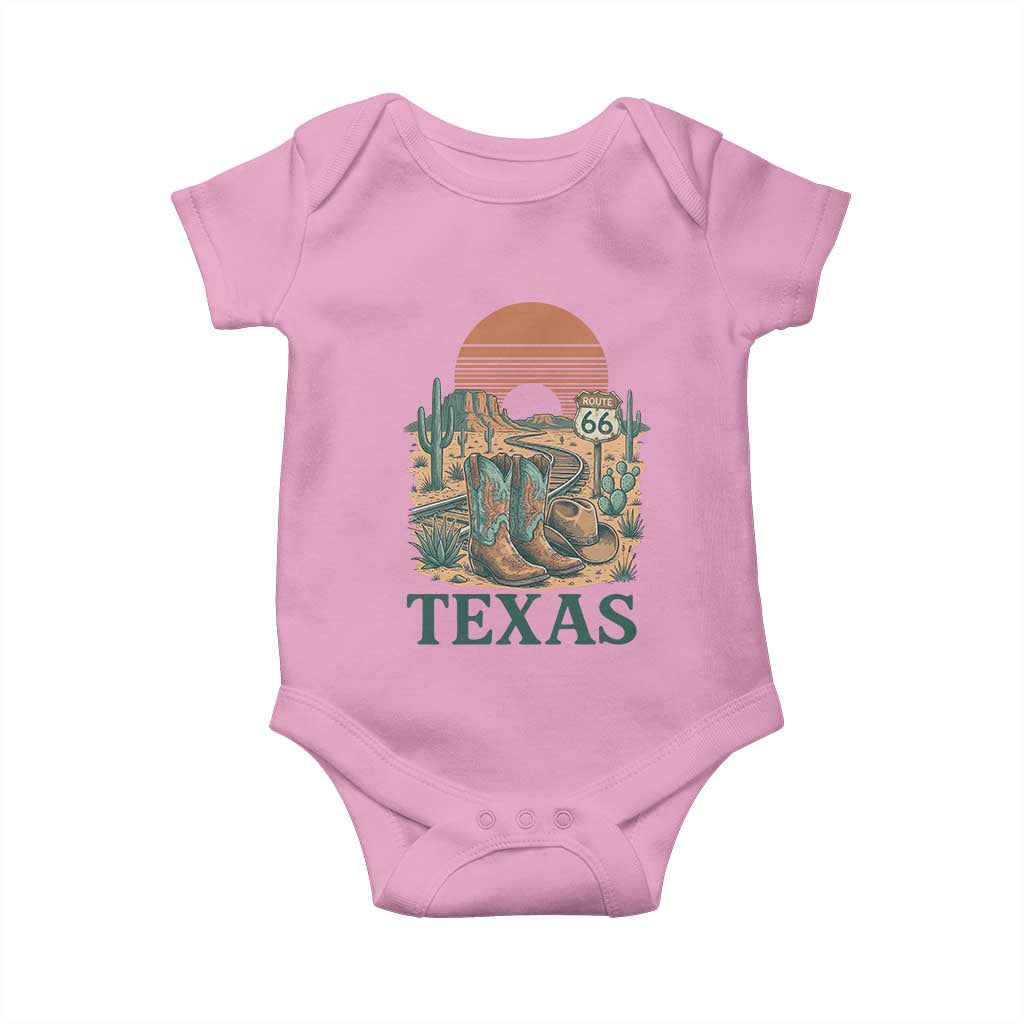 Vintage Route Highway 66 Texas Baby Onesie Amarillo Road Trip Adventure