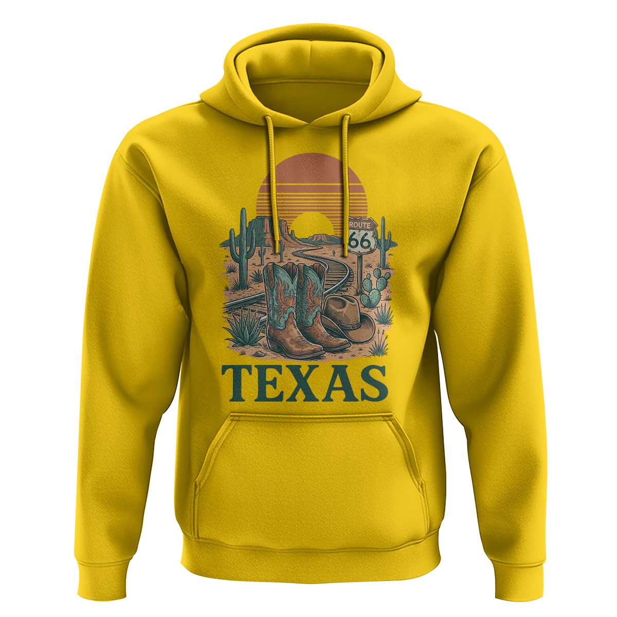 Vintage Route Highway 66 Texas Hoodie Amarillo Road Trip Adventure