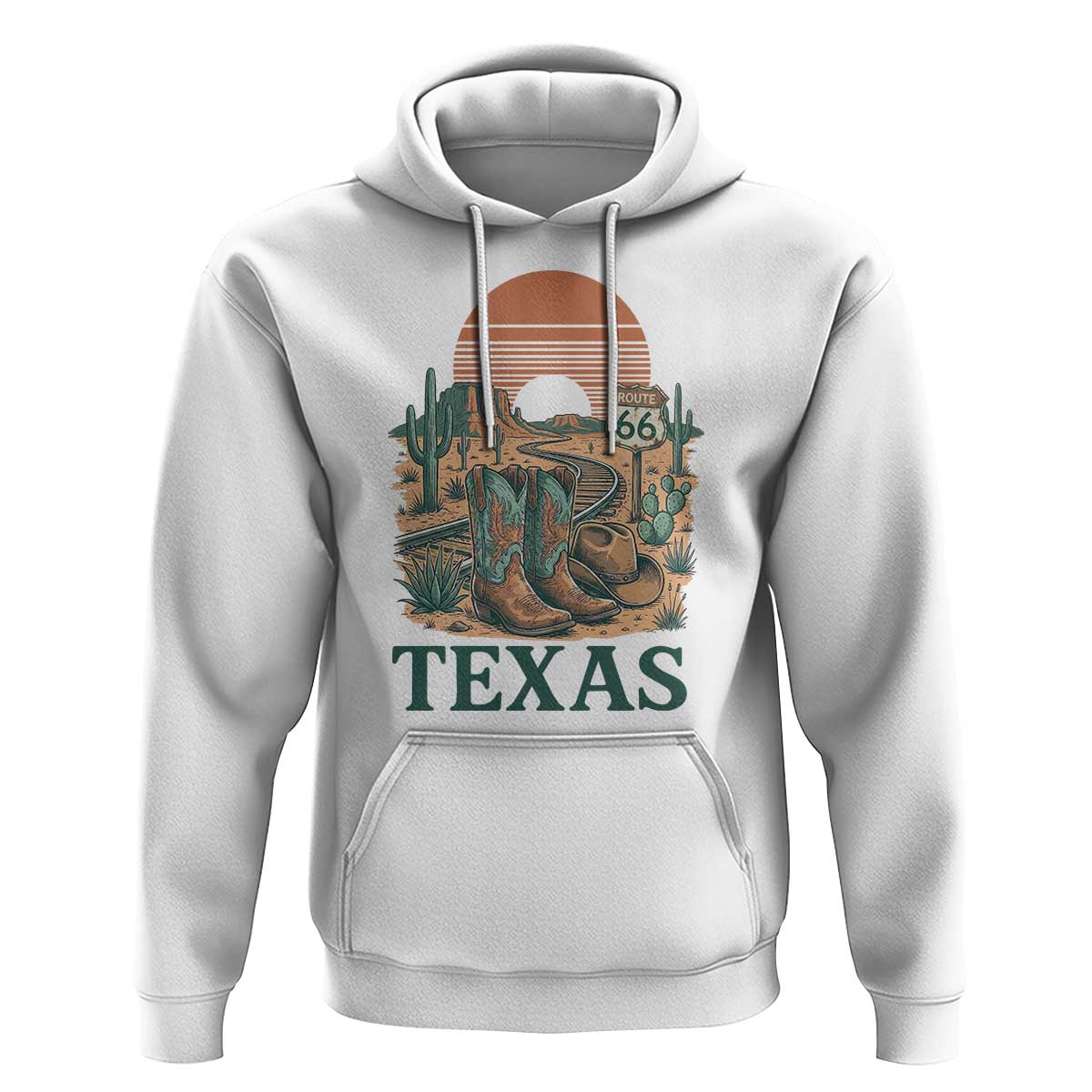 Vintage Route Highway 66 Texas Hoodie Amarillo Road Trip Adventure