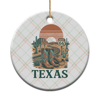 Vintage Route Highway 66 Texas Ceramic Ornament Amarillo Road Trip Adventure
