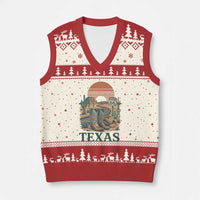 Vintage Route Highway 66 Texas V-Neck Knit Sweater Vest Amarillo Road Trip Adventure
