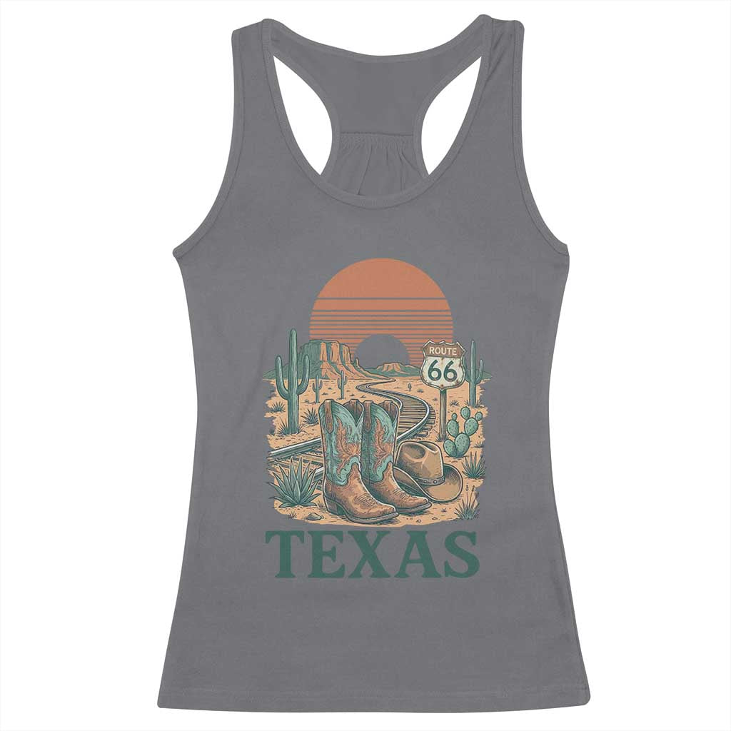 Vintage Route Highway 66 Texas Racerback Tank Top Amarillo Road Trip Adventure