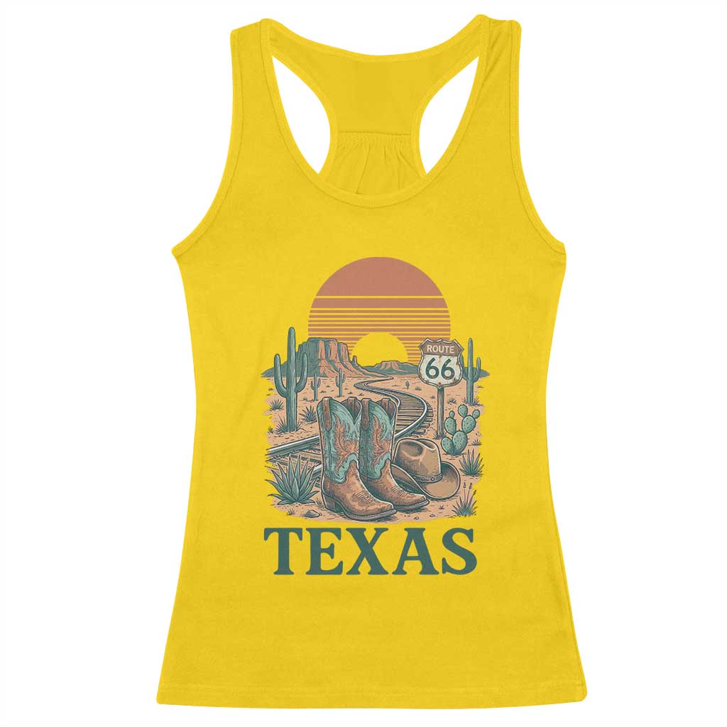 Vintage Route Highway 66 Texas Racerback Tank Top Amarillo Road Trip Adventure