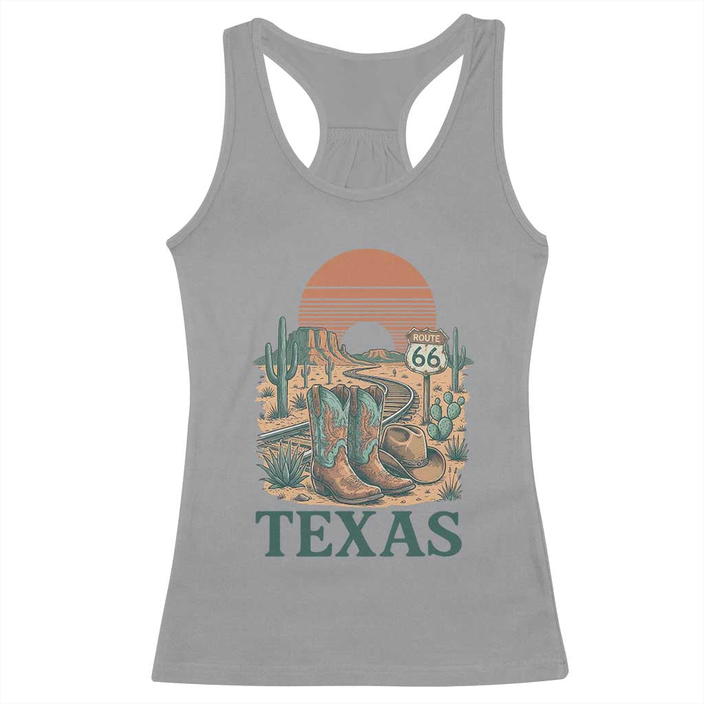 Vintage Route Highway 66 Texas Racerback Tank Top Amarillo Road Trip Adventure