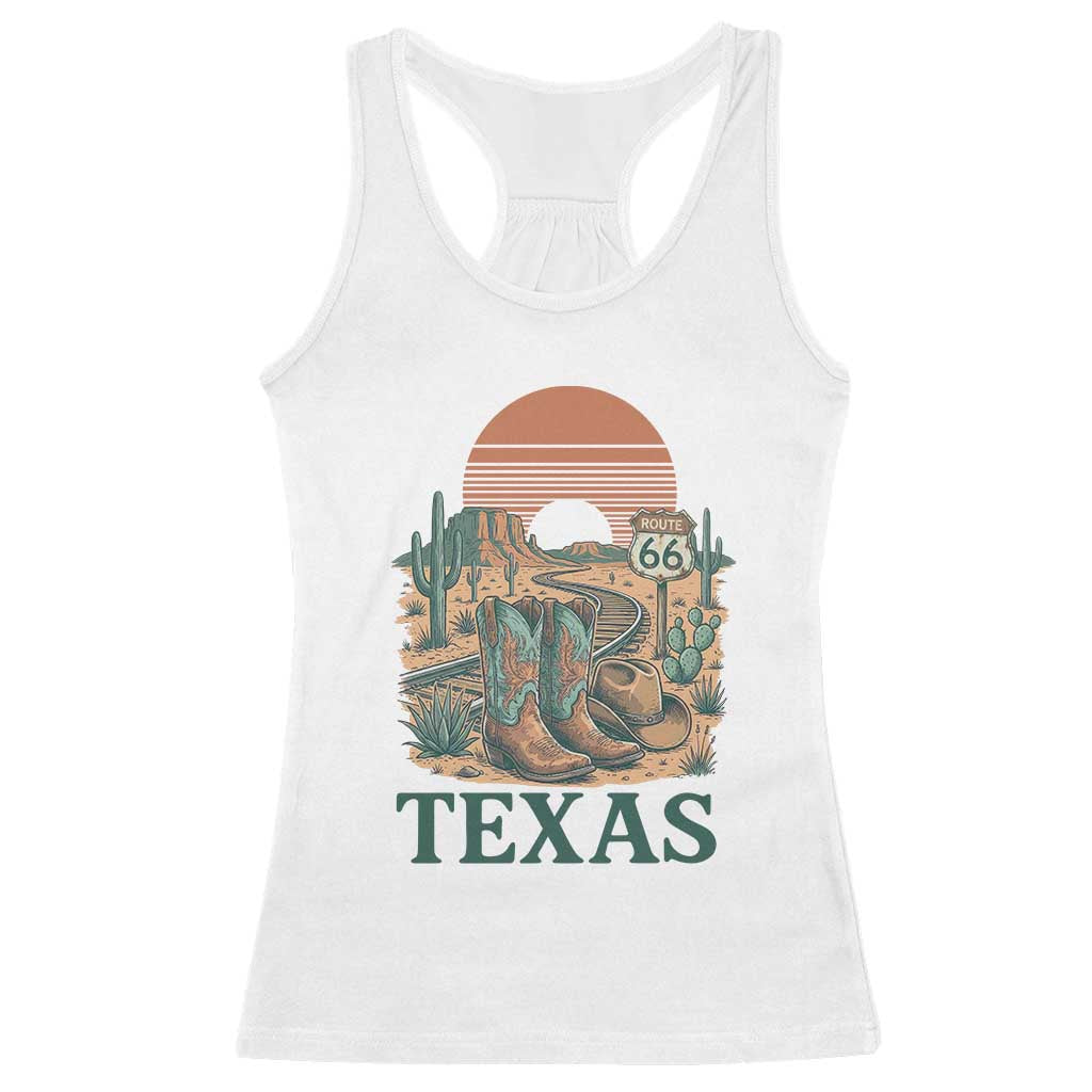Vintage Route Highway 66 Texas Racerback Tank Top Amarillo Road Trip Adventure