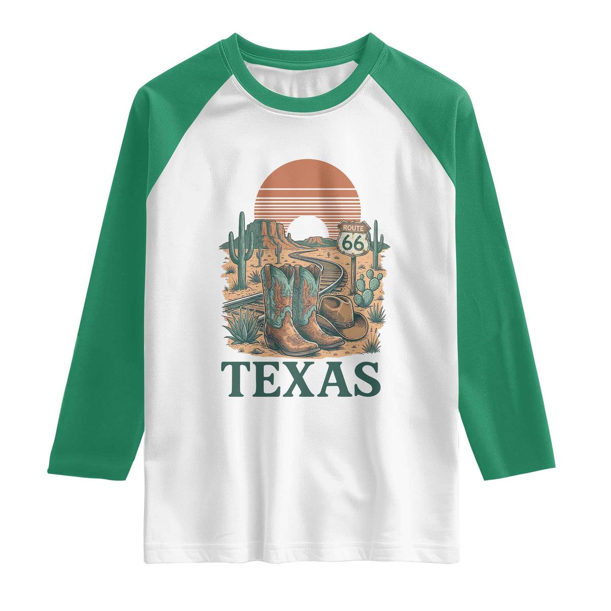 Vintage Route Highway 66 Texas Raglan Shirt Amarillo Road Trip Adventure