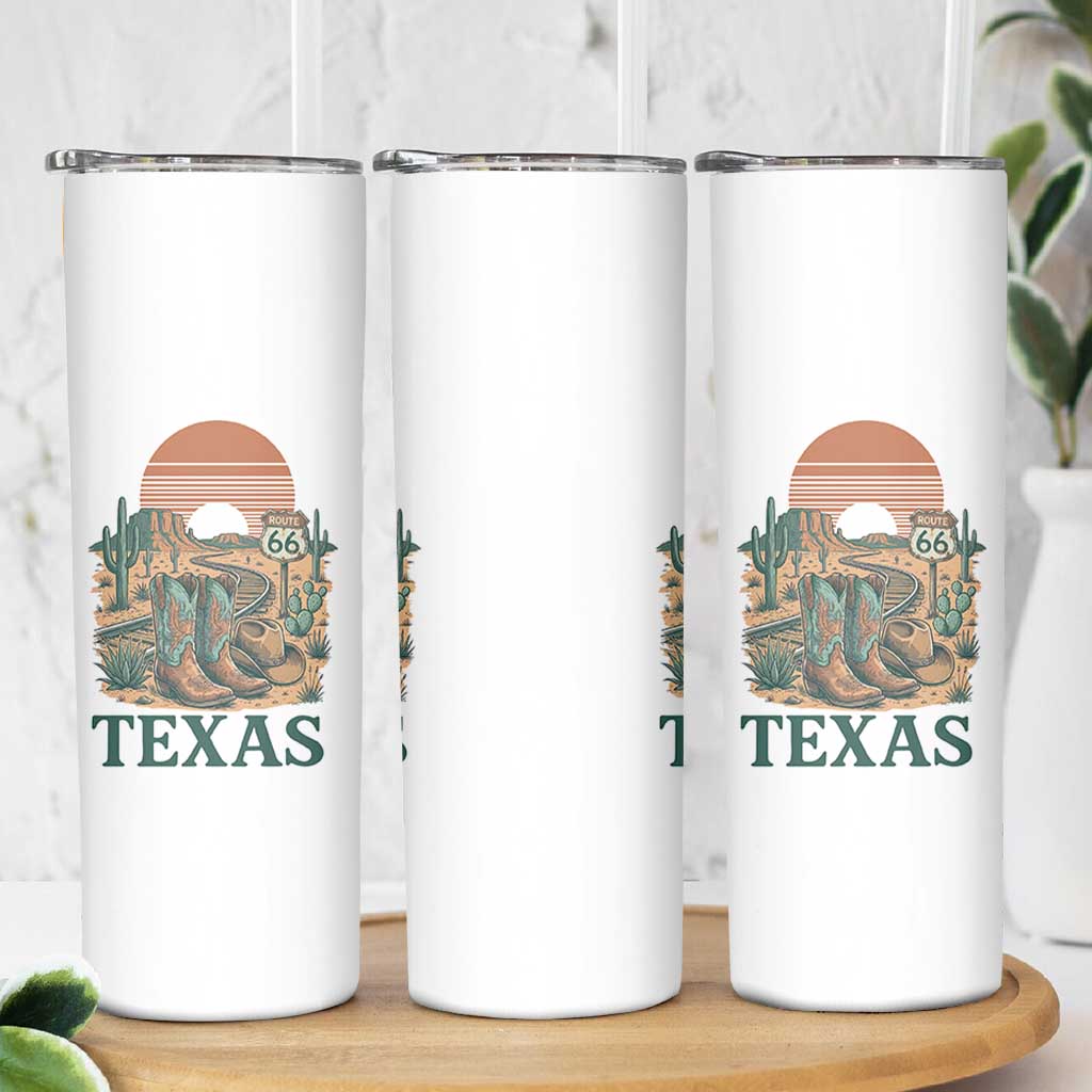 Vintage Route Highway 66 Texas Skinny Tumbler Amarillo Road Trip Adventure