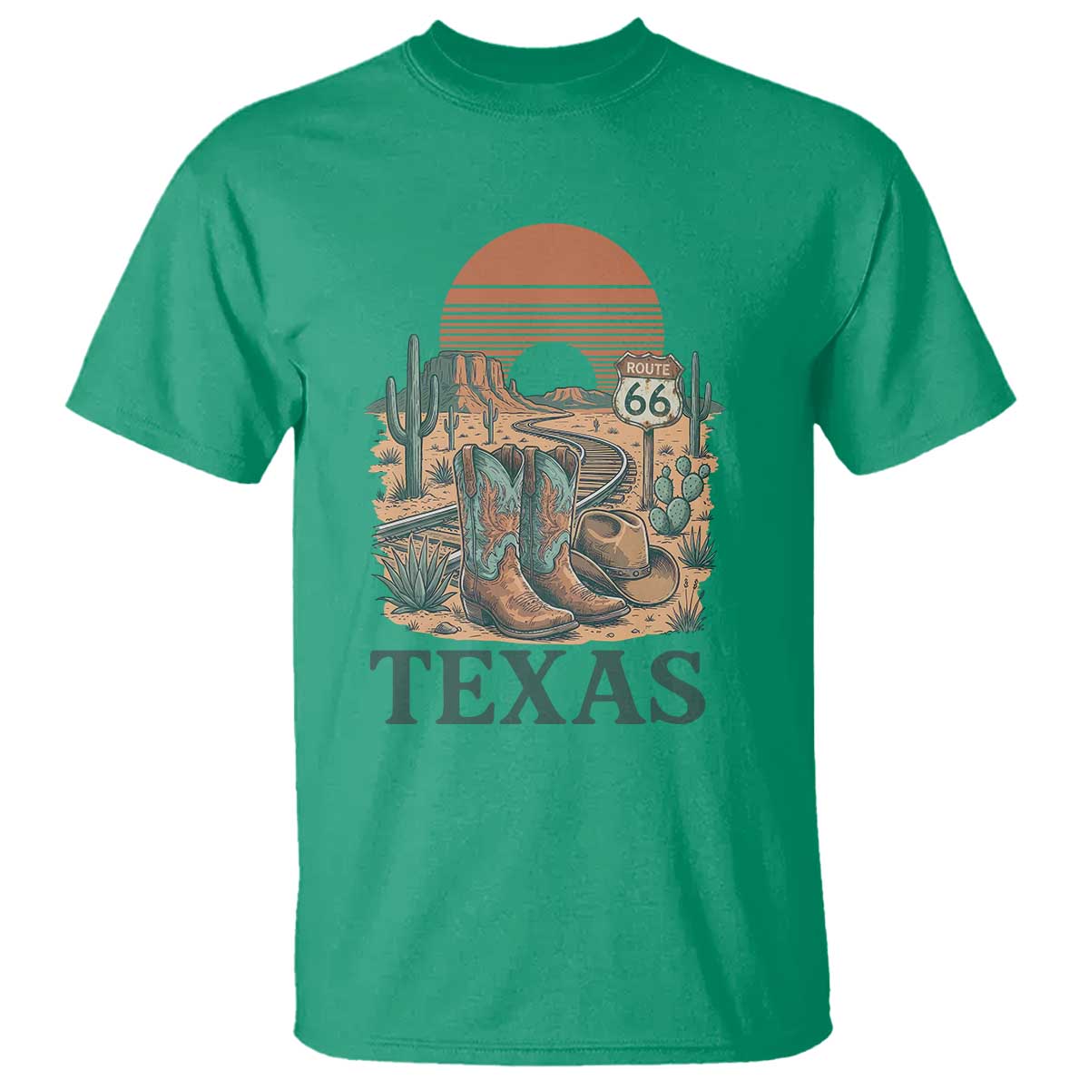 Vintage Route Highway 66 Texas T Shirt Amarillo Road Trip Adventure