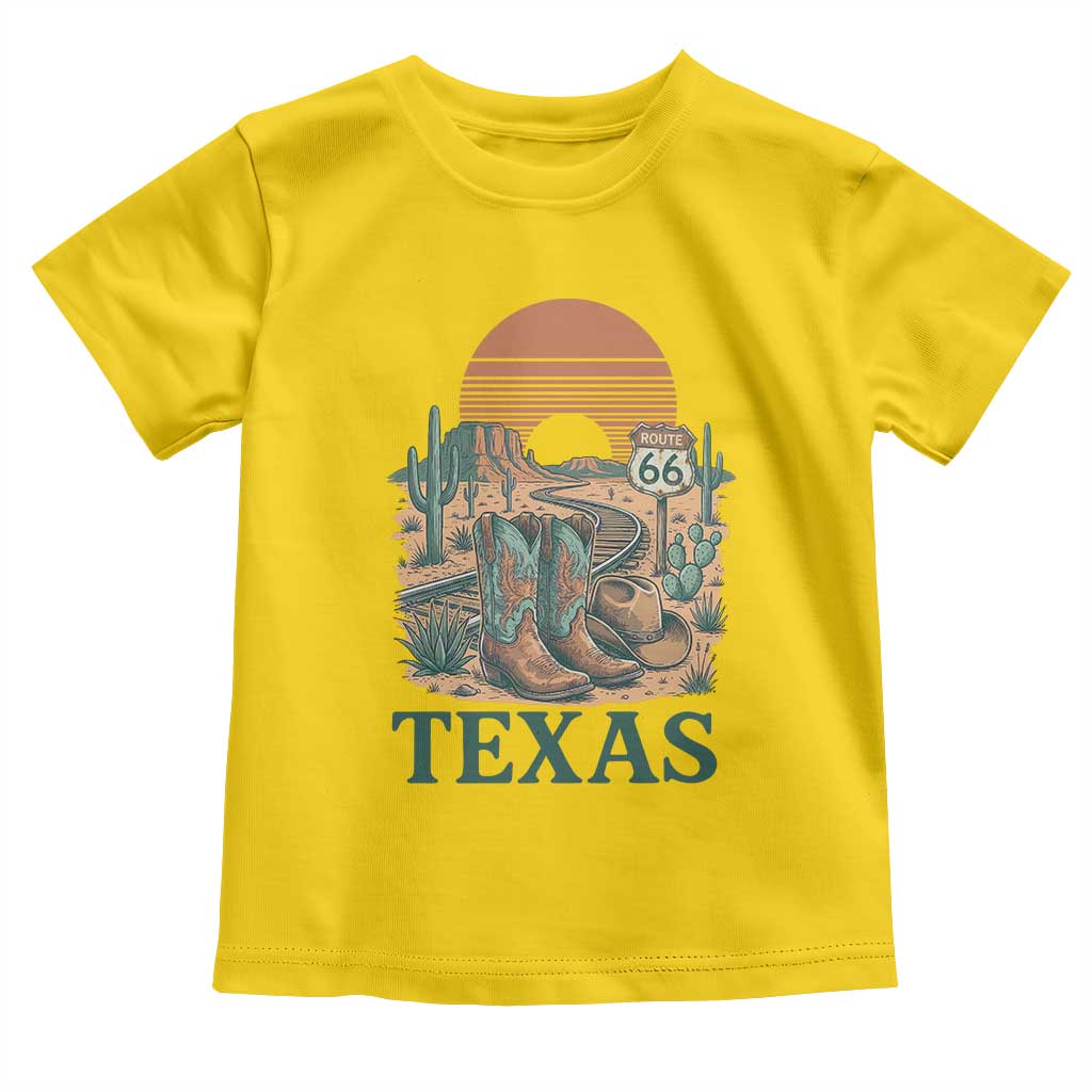 Vintage Route Highway 66 Texas Toddler T Shirt Amarillo Road Trip Adventure