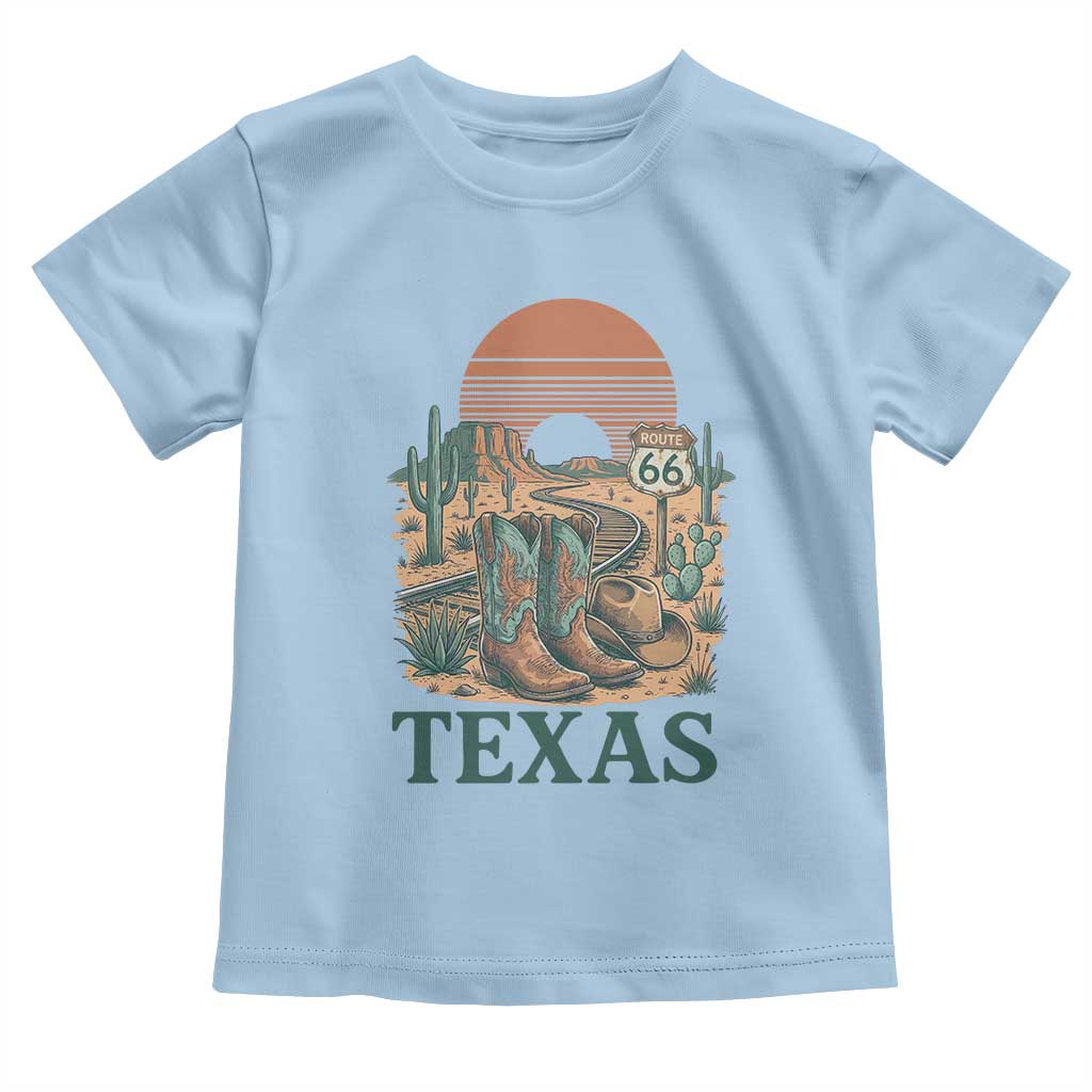 Vintage Route Highway 66 Texas Toddler T Shirt Amarillo Road Trip Adventure