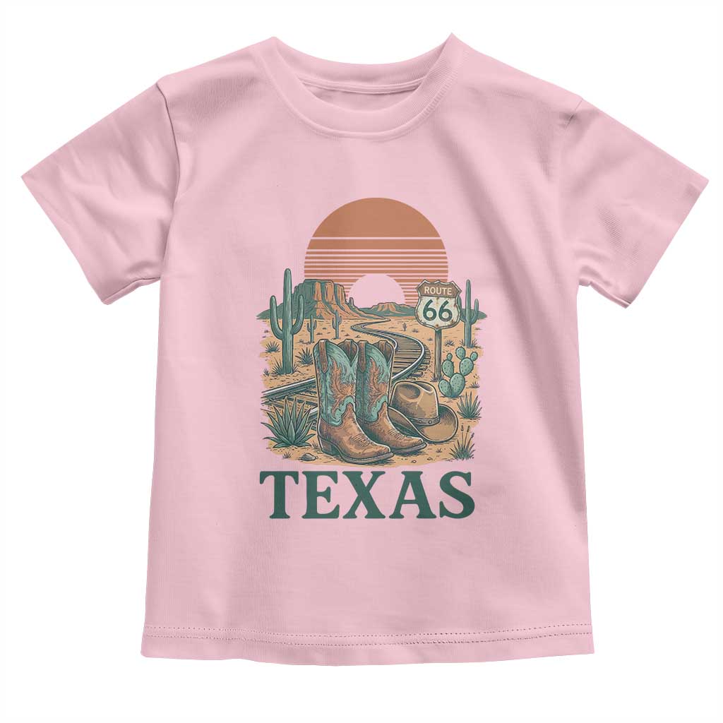 Vintage Route Highway 66 Texas Toddler T Shirt Amarillo Road Trip Adventure