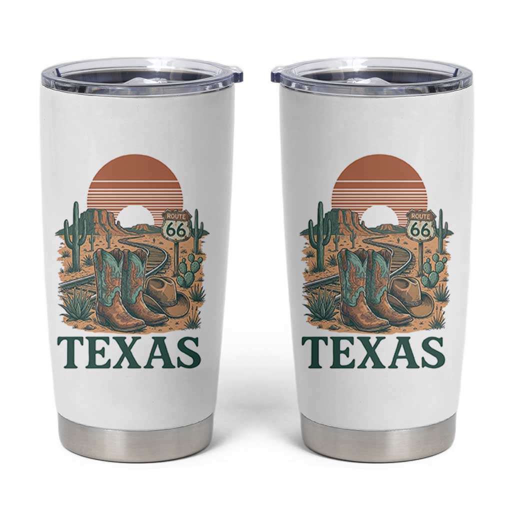 Vintage Route Highway 66 Texas Tumbler Cup Amarillo Road Trip Adventure