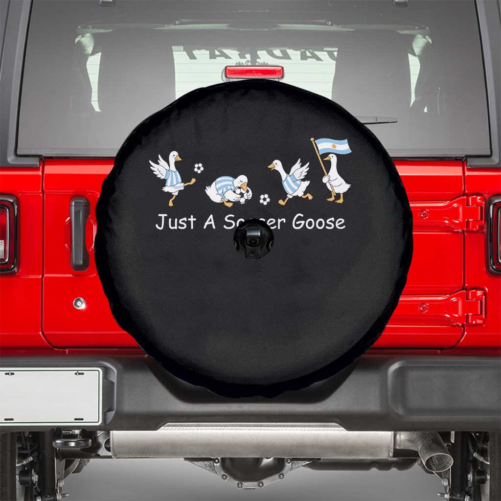 Funny Just A Soccer Goose Spare Tire Cover Argentina Soccer Lover