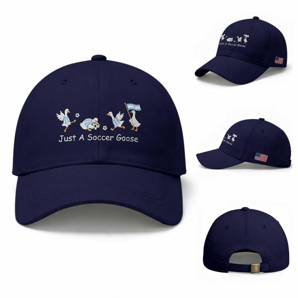 Funny Just A Soccer Goose Baseball Cap Argentina Soccer Lover