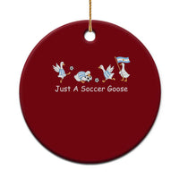 Funny Just A Soccer Goose Ceramic Ornament Argentina Soccer Lover