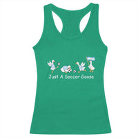 Funny Just A Soccer Goose Racerback Tank Top Argentina Soccer Lover