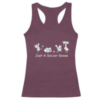 Funny Just A Soccer Goose Racerback Tank Top Argentina Soccer Lover