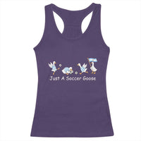 Funny Just A Soccer Goose Racerback Tank Top Argentina Soccer Lover