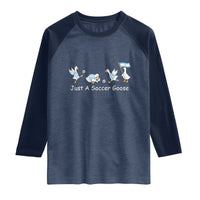 Funny Just A Soccer Goose Raglan Shirt Argentina Soccer Lover