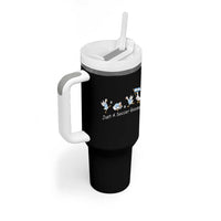 Funny Just A Soccer Goose Tumbler With Handle Argentina Soccer Lover
