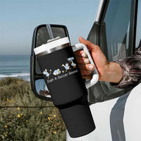 Funny Just A Soccer Goose Tumbler With Handle Argentina Soccer Lover