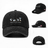 Funny Just A Soccer Goose Washed Cotton Baseball Cap Argentina Soccer Lover